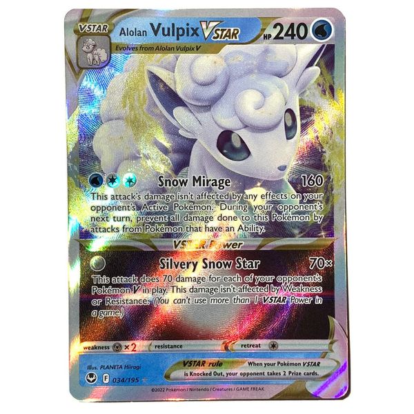 Alolan Vulpix VSTAR - 034/195 - Silver Tempest - Ultra Rare - NM/M