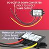 Waterproof DC-DC Converter 12V Step Down to 5V Power Supply Module 3A 15W Black