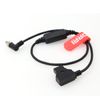 DRRI 12V Regulated D-Tap to Locking Right-Angle DC Cable for Blackmagic Design ATEM Mini switcher