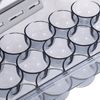 BSTKEY Egg Holder for Refrigerator, Egg Container with Time Scale, Egg Holder with Lid for Kitchen Storage, Stackable Tray for 18 Eggs