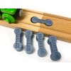 TrainLab Dog Bone Train Track Adapter Connectors (5pcs) (Gray)
