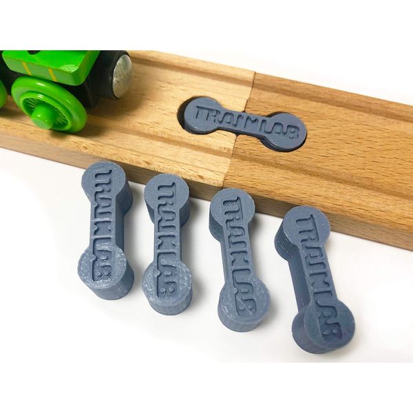 TrainLab Dog Bone Train Track Adapter Connectors (5pcs) (Gray)