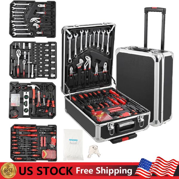 800 PCS Mechanic Tool Set Socket Wrench Tool Kit Auto Repair Tool w/Trolley case