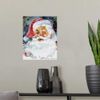 Santa Face Wall Decal, Christmas Artwork