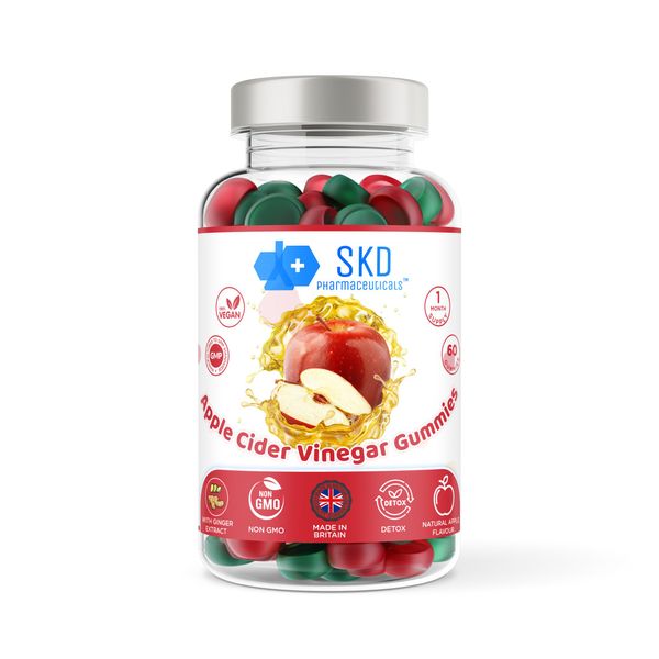 Apple Cider Vinegar Gummies with 'The Mother' | 60 Gummies | Natural Apple Flavor | Vegan | British (60)