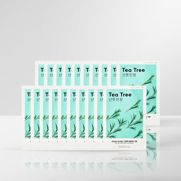 [Missha] (10+10) Airy close-fitting sheet mask [Tea Tree] 20 sheets set