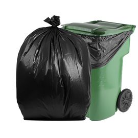 PlasticMill 12-16 Gallon, Black, 1 mil, 24x31, 250 Bags/Case, Garbage Bags / Trash Can