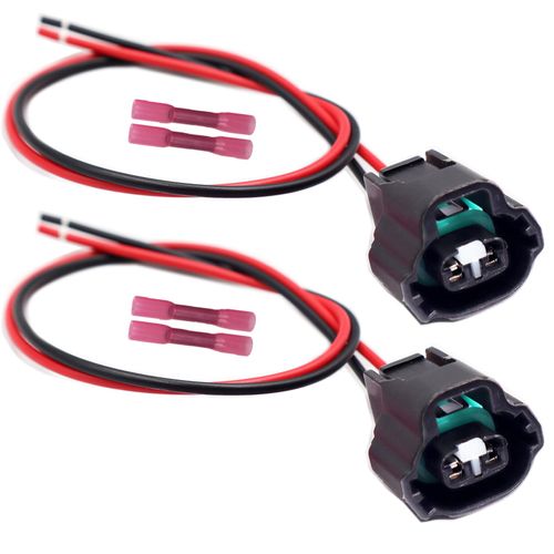2pcs 2-Way License Plate Light Connector Compatible with 2008-2013 Toyota Tundra Harness Plug 98980-11168
