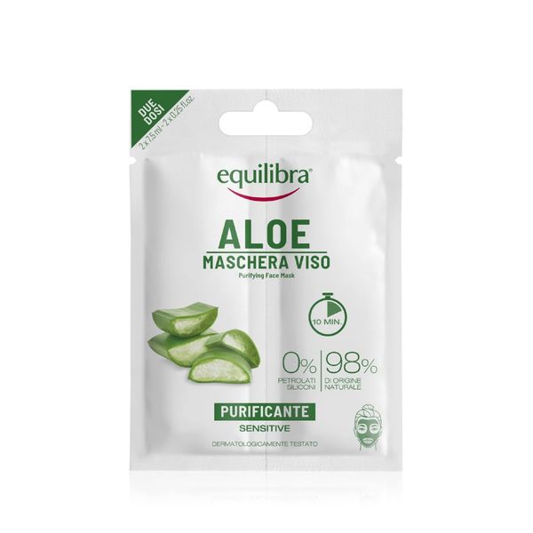 Equilibra Aloe Maschera Viso Purificante, 2 monodose