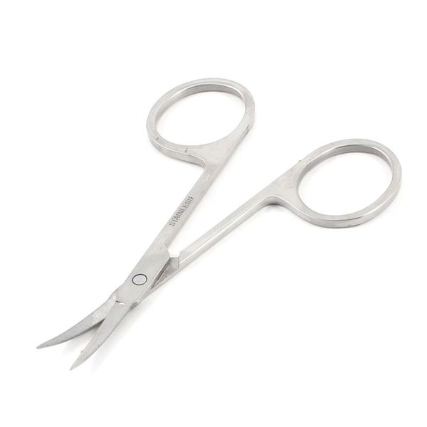 uxcell Metal Eyebrow Scissors Silvertone