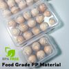 Egg Holder Storage, Egg Boxes, Portable Egg Tray with Lid, Stackable Egg Storage with Safety Buckle, 6 Grid Egg Container, Clear White