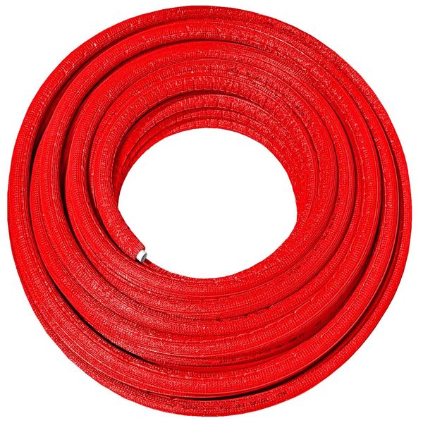 50 m Multi-Layer Composite Pipe Outer Diameter 20.0 x Wall Thickness 2.0 mm Red Insulated