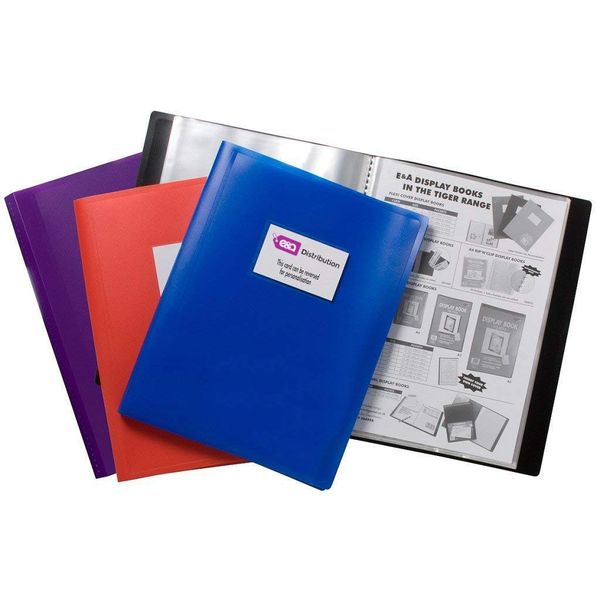 A4 Flexi Cover Display Book Assorted 100 Pockets Professional Portfolio Filing