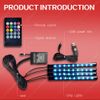 4*Led light strip for Car Inside car Lighting interior Glow Color Remote control