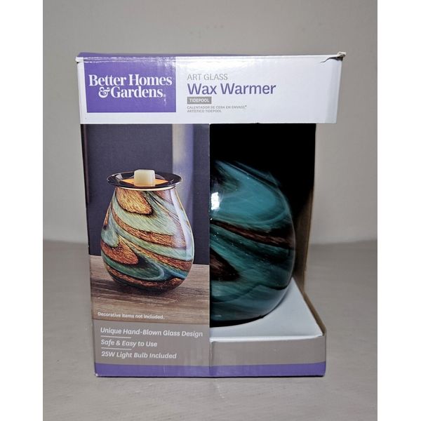 Tidepool Art Glass Wax Warmer Better Homes And Gardens Hand Blown Design Decor