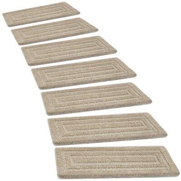 Bullnose Carpet Stair Treads Set Non-Slip Indoor Pet Friendly 9.5"x 30"x1.2"14PC