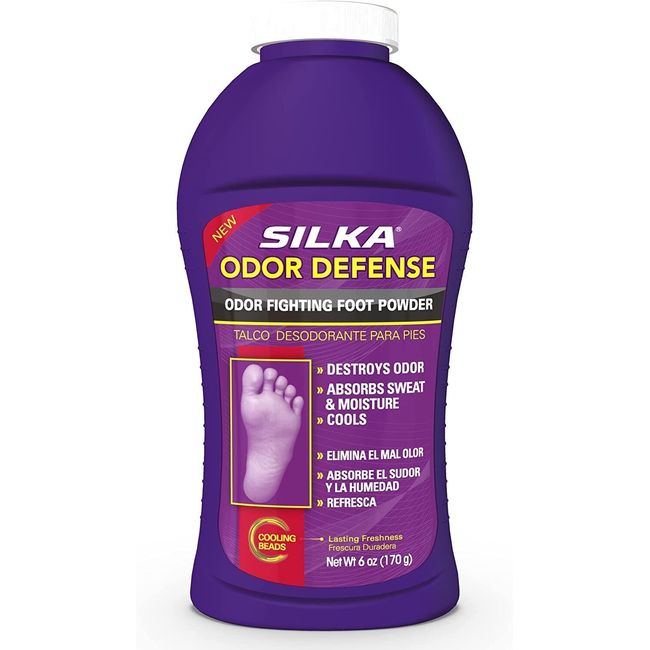 Silka Foot Powder Bad Smell Deodorant Bad Odors Children Adults 6 oz