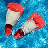 Flow Premium Rubber Short Blade Fins for Swim and Lap Training - Youth Sizes for Kids, Young Men, and Women (XXXS 12-1 (Red))