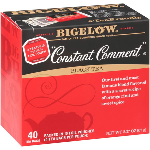 Bigelow Constant Comment Black Tea Bags, 40 Count Box (Pack of 6) Caffeinated Black Tea, 240 Tea Bags Total
