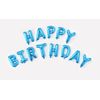 Blue Happy Birthday Banner Foil Balloon, 2m (2 pack)