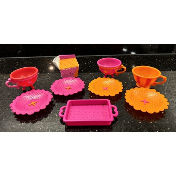 LALALOOPSY SEW MAGICAL TEA SET REPLACEMENT PIECES Milk Tea Cups Plates Tray