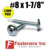 INTERCORP M88Z #8 x 1-7/8 Self Drilling Modified Truss Head K-Lath Screw (2,000)