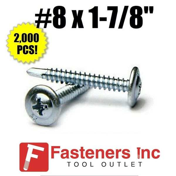 INTERCORP M88Z #8 x 1-7/8 Self Drilling Modified Truss Head K-Lath Screw (2,000)