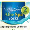 Cloudz - (2 Pairs! Dreamy Blue Soft Plush Natural Aloe Vera Spa Socks - (Assorted Solid & Patterned)
