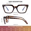 OKH Lady Oversize Reading Glasses for Women, 3 Pack Blue Light Blocking Computer Spring Hinge Readers (C5C2C6 3.5+)