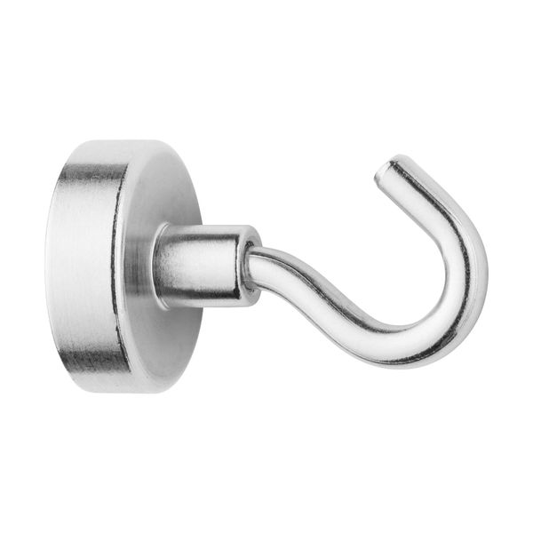 Westcott E-10828 00 Magnetic Hook Neodymium 25 mm Holds up to Approx. 15 kg, Silver