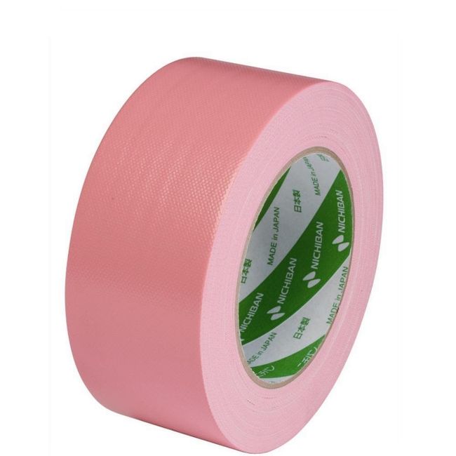 Nichiban Cloth Tape 2 inches x 82 ft (50 mm x 25 m) Roll, safety pink