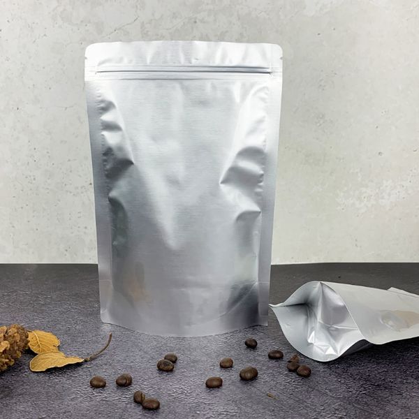 30 Pieces Freestanding Aluminum Foil Zipper Bags Coffee Beans Storage Divided Bags Vacuum Packing, Food Light Blocking, Odor Resistant, Zipper Bags (5.1 x 7.1 inches (13 x 18 cm)