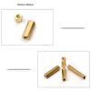 MACHSWON 50 PCS Hexagonal Internal Thread Two-Way Copper Column M2*7mm Hex Brass Spacer Standoff Screw Nut Threaded Hexagon Pillar Copper Column