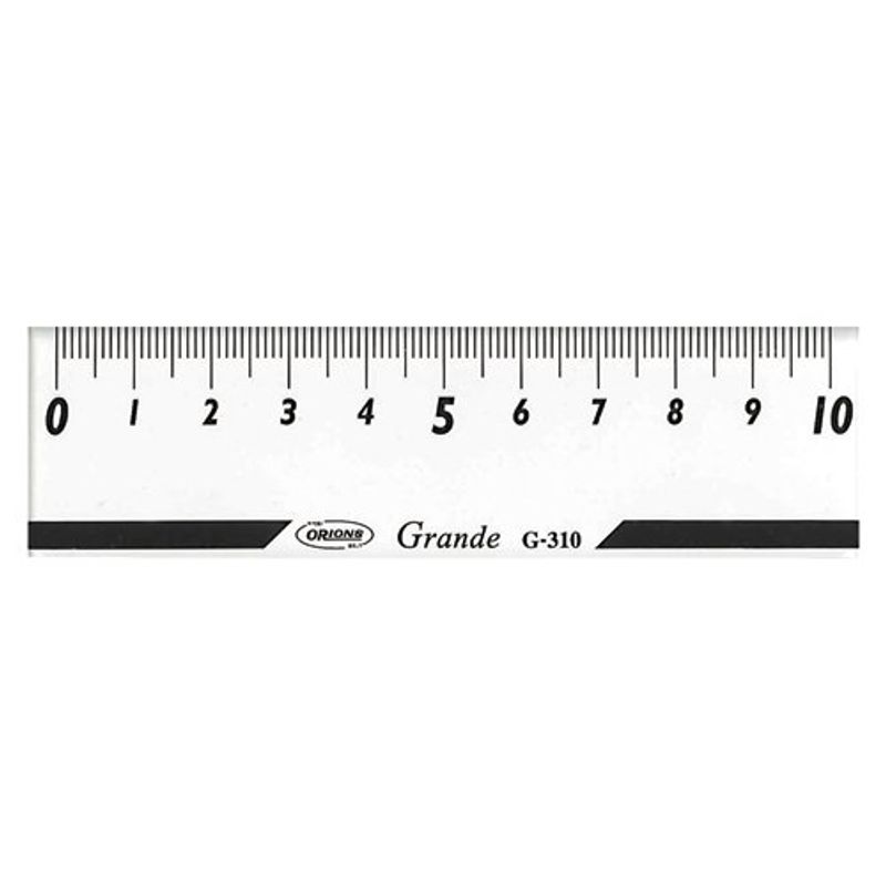 Kyoei Plastic BU70622 Grande Straight Ruler, 3.9 inches (10 cm) Scale ...