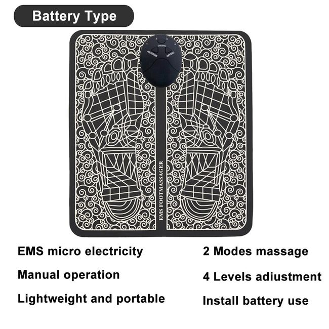 Smart Foot Massager Mat, Ems Pulse Portable Electric Muscle Stimulator  Massage Pad For Foot Acupuncture Massage