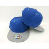 New Premium Plain Snapback Baseball Caps Two Tone Royal Blue/L Grey Bill