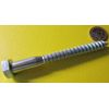 Zinc Hex Head Lag Screw 3/4 Hex Size 1/2 Thread x 4.50" Length, 10 pcs