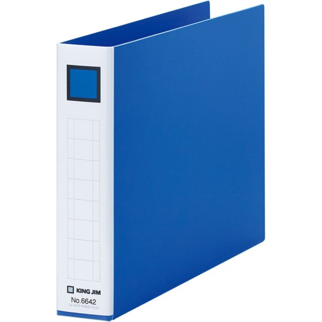 King Jim Lever Ring File, A5 Horizontal, Suitable Storage Capacity: 250 Sheets, 6642 Blue