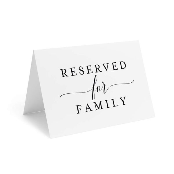 Bliss Collections Reserved Signs for Wedding Reception, 4x6 Reserved Table Cards, Table Setting Cards, Pack of 10