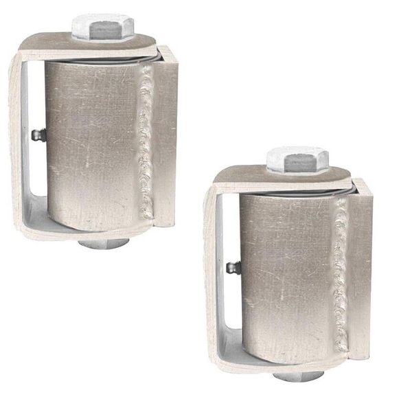 Liftmaster 2000Z Heavy-Duty Gate Hinge Flat Mount Both Sides (Zinc Plated) Pair