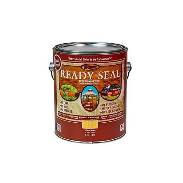 1 gal 105 Natural (Light Oak) Exterior Stain and Sealer For Wood