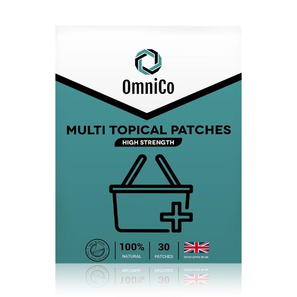 OmniCo Multi Vitamin Topical Patches – 30 Pack, Water Resistant Vitamin Patches with 27 Essential Vitamins & Minerals, with B12, Iron & Essential Minerals, Transdermal VIT Patches – 7 Month Supply