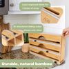 Bamboo 3-in-1 Wrap Dispenser with Cutter - 12" Rolls - 4 Units