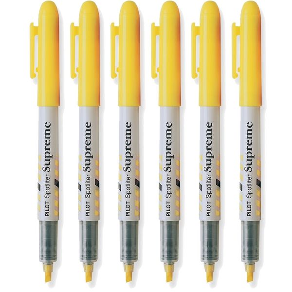 Pilot Spotliter Supreme Fluorescent Highlighters Chisel Tip Yellow 6-PACK(16008)
