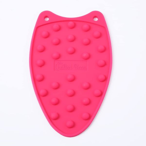 The Quilted Bear Mini Iron Rest - Mini Silicone Heat Resistant Iron Pads for General Crafts or Quilting Iron Use with Four Mats Available! (Pink)