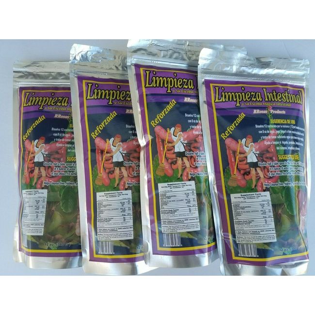 4 PACK DETOXIFY RROSAS LIMPIEZA INTESTINAL 12 OZ EA 12/2024 NEW FRESH MADE  USA