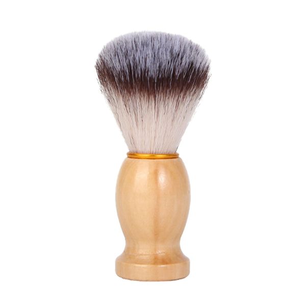 Shaving Brush (Wooden Handle + Nylon Hair), Shaving Brush, Shaving Brush, Beard Brush, Barber Brush, Soft, Whisk, Present, Portable, Wooden Handle, Salon, Barber Shop