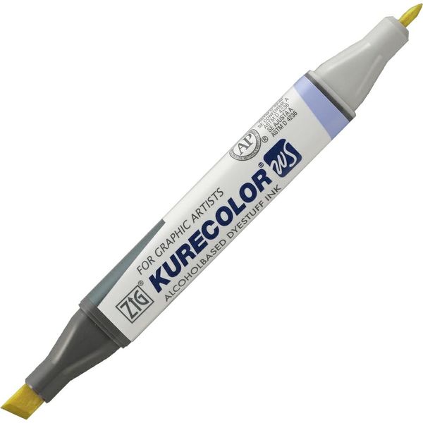 Kuretake KC-3000N-421 Color Markers, ZIG KURECOLOR TWIN WS CREAM YELLOW Cream Yellow (Set of 3)