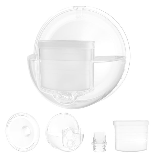 Paruu P10 Full Set Collector Cup, Original Breast Pump Parts, Wearable Breast Pump Replacement Accessories, 1 Set