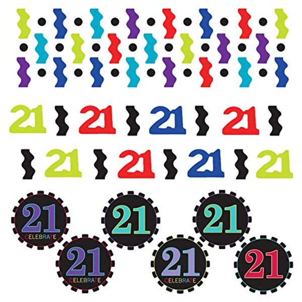 amscan 21st Age 3 Pack Mixed Confetti